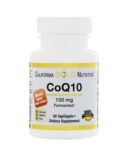 Коензим Q10, CoQ10, California Gold Nutrition, 100 мг, 30 вегетаріанських капсул Коензим Q10, CoQ10, California Gold Nutrition, 100 мг, 30 вегетаріанських капсул