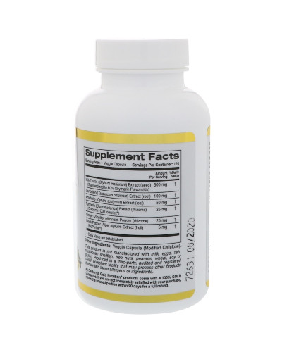 Силімарин Комплекс (Розторопша), California Gold Nutrition, 300 мг, 120 капсул