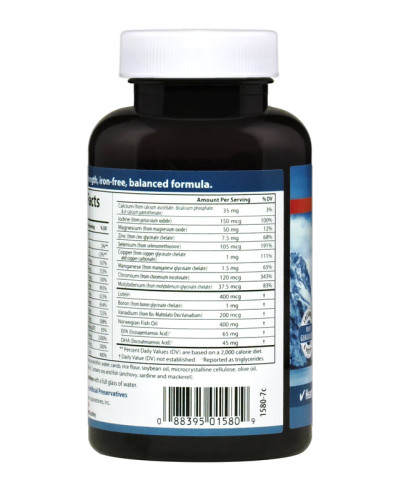 Мультвітаміни та Мінералі з Омега-3, Fish Oil Multi, Carlson, 60 желатинових капсул