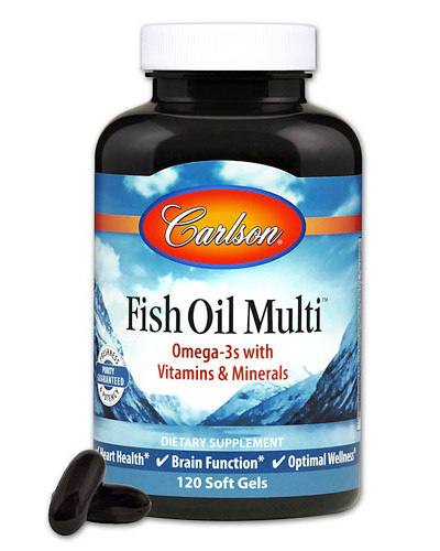 Мультивітаміни та Мінералі з Омега-3, Fish Oil Multi, Carlson, 120 желатинових капсул Мультивітаміни та Мінералі з Омега-3, Fish Oil Multi, Carlson, 120 желатинових капсул