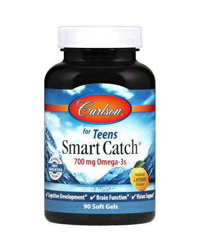 Омега-3 для Подростков, Teens Smart Catch, Carlson, 90 желатиновых капсул