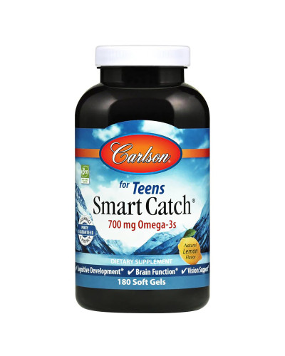 Омега-3 для Подростков, Teens Smart Catch, Carlson, 180 желатиновых капсул