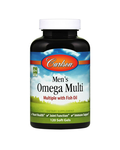 Мультивітамін з Омегою-3s для Чоловіків, Men`s Omega Multi, Carlson, 120 гелевих капсул