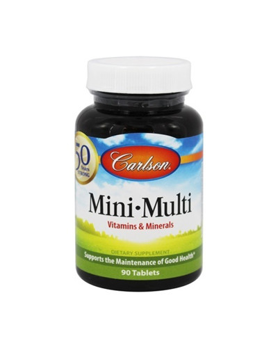 Комплекс Основних Вітамінів та Мінералів, Mini-Multi Essential Vitamins & Minerals, Carlson, 90 міні таблеток Комплекс Основних Вітамінів та Мінералів, Mini-Multi Essential Vitamins & Minerals, Carlson, 90 міні таблеток