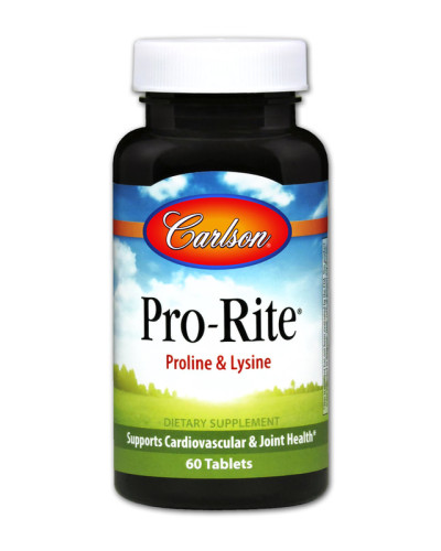 Пролін & Лізін, Pro-Rite, Carlson, 60 таблеток
