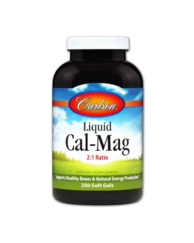 Кальцій та Магній, Liquid Cal-Mag, Carlson, 250 гелевих капсул Кальцій та Магній, Liquid Cal-Mag, Carlson, 250 гелевих капсул