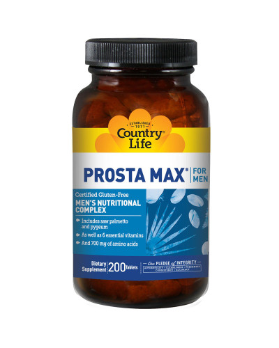 Комплекс для Здоров'я і Підтримки Функції Простати, Prosta Max For Men, Country Life, 200 таблеток