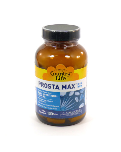 Комплекс для Здоров'я та Підтримки Функції Простати, Prosta Max For Men, Country Life, 100 таблеток