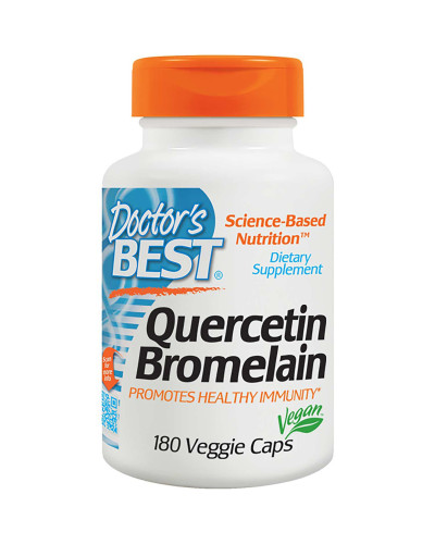 Кверцетин и Бромелайн, Quercetin Bromelain, Doctor's Best, 180 капсул