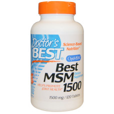 МСМ (метилсульфонилметан) 1500, OptiMSM, Doctor's Best, 120 таблеток