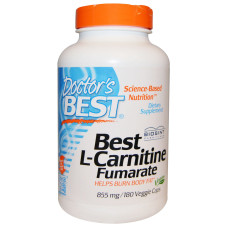 L-Карнитин Фумарат 855мг, Biosint, Doctor's Best, 180 гелевых капсул