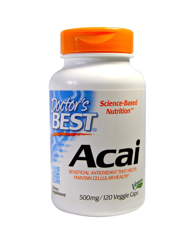 Асаи, Acai, Doctor's Best, 500 мг, 120 гелевых капсул