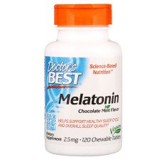 Мелатонин, Melatonin, Вкус Шоколадной Мяты, 2.5 мг, 120 жевательных таблеток