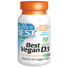 Веганский Витамин D3 2500IU, Doctor's Best, 60 гелевых капсул
