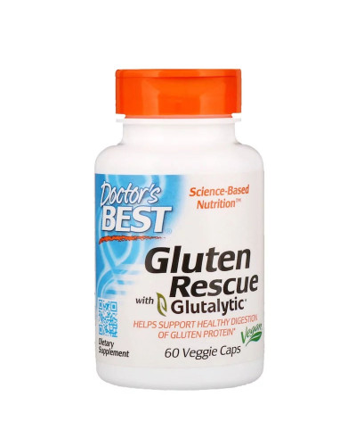 Ферменты для Переваривания Глютена, Gluten Rescue, Doctor's Best, 60 капсул