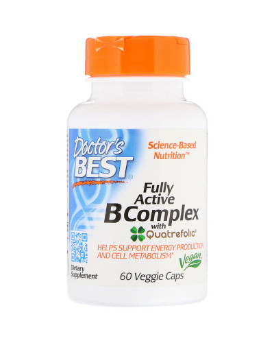 B-Комплекс, Fully Active B Complex, Doctor's Best, 60 гелевих капсул