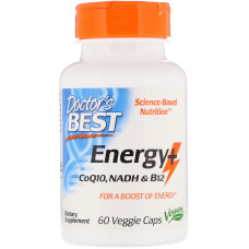 Комплекс для Поддержки Энергии, Energy+ CoQ10, NADH & B12, Doctor's Best, 60 капсул