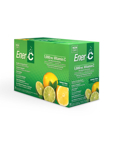 Витаминный Напиток для Повышения Иммунитета, Вкус Лимона и Лайма, Vitamin C, Ener-C, 30 пакетиков
