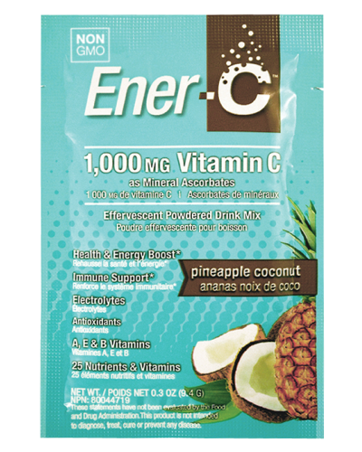 Витаминный Напиток для Повышения Иммунитета, Вкус Ананаса и Кокоса, Vitamin C, Ener-C, 30 пакетиков