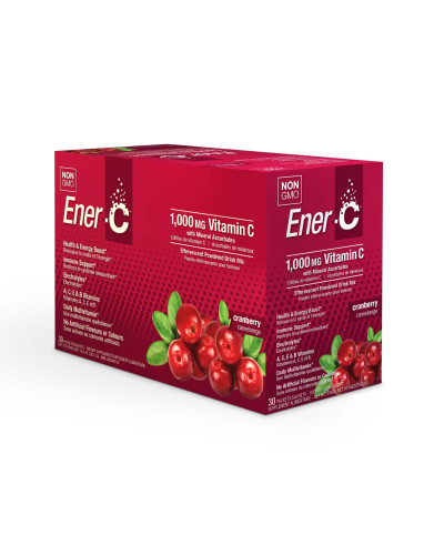 Витаминный Напиток для Повышения Иммунитета, Вкус Клюквы, Vitamin C, Ener-C, 30 пакетиков