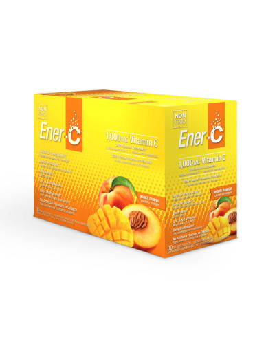 Витаминный Напиток для Повышения Иммунитета, Вкус Персика и Манго, Vitamin C, Ener-C, 30 пакетиков