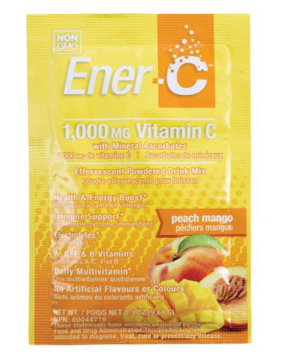 Витаминный Напиток для Повышения Иммунитета, Вкус Персика и Манго, Vitamin C, Ener-C, 1 пакетик