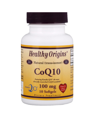 Коензим Q10, Kaneka (COQ10), Healthy Origins, 100 мг, 10 желатинових капсул