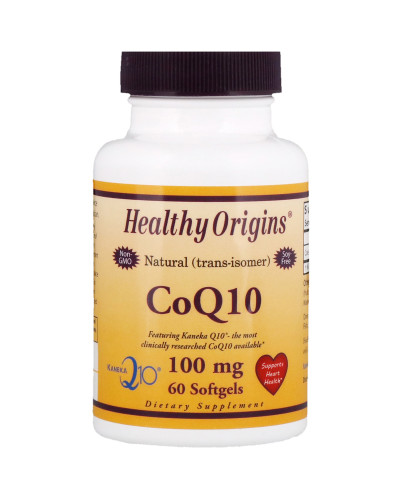 Коензим Q10, Kaneka (COQ10), Healthy Origins, 100 мг, 60 желатинових капсул