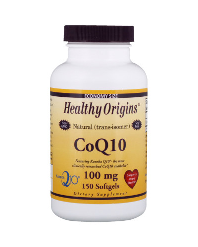 Коензим Q10, Kaneka (COQ10), Healthy Origins, 100 мг, 150 желатинових капсул