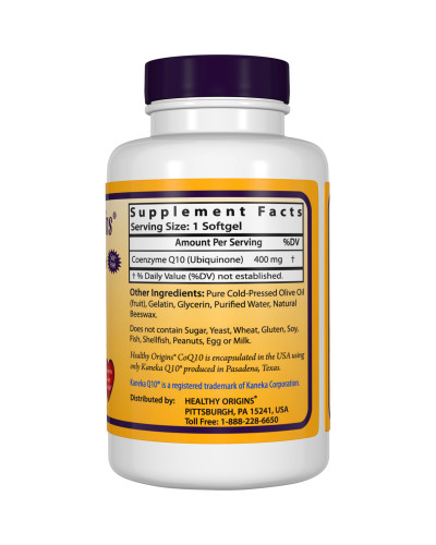 Коэнзим Q10 400мг, Healthy Origins, 30 желатиновых капсул