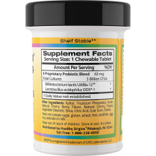 Пробиотики для Детей, Natural Probiotic Kids, Healthy Origins, Вкус Вишни, 60 жевательных таблеток