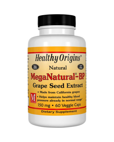 Экстракт Семян Винограда 150мг, MegaNatural-BP, Healthy Origins, 60 гелевых капсул