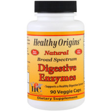 Энзимы Широкого Спектра Действия для Улучшения Пищеварения, Healthy Origins, 90 вегетарианских капсул