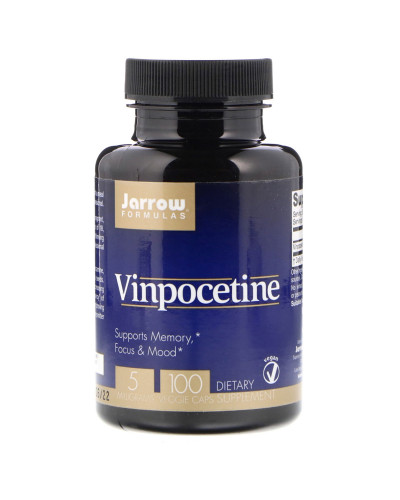 Винпоцетин, 5 мг, Jarrow Formulas, 100 гелевых капсул
