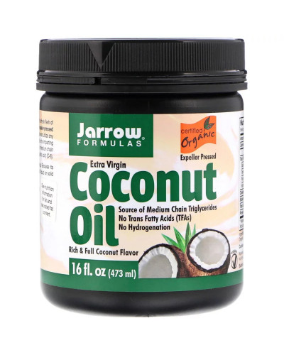 Органічне Кокосове Олія, Холодного Віджиму, Jarrow Formulas, Extra Virgin Coconut Oil, 473 гр Органічне Кокосове Олія, Холодного Віджиму, Jarrow Formulas, Extra Virgin Coconut Oil, 473 гр