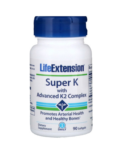 Вітамін K з покращеним К2-комплексом, Super K with Advanced K2 Complex, 90 капсул