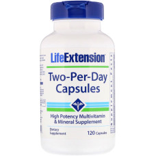 Мультивитамины Дважды в День, Two-Per-Day, Life Extension, 120 капсул