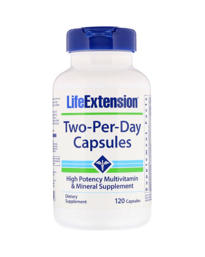 Мультивітаміни Двічі в День, Two-Per-Day, Life Extension, 120 капсул