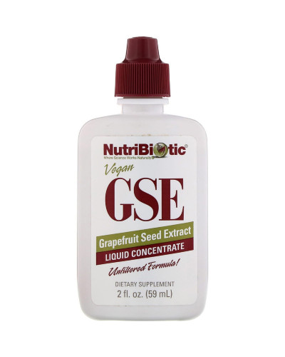 Жидкий концентрат GSE, экстракт семян грейпфрута, Grapefruit Seed Extract, NutriBiotic, 59 мл
