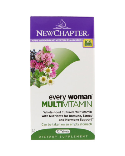 Ежедневные Мультивитамины для Женщин, Every Woman`s, New Chapter, 72 таблетки