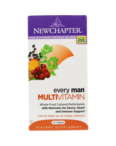 Мультивитамины для Мужчин, Every Man, New Chapter, 72 таблетки