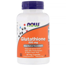 Глутатион, Glutathione, Now Foods, 500 мг, 60 вегетарианских капсул
