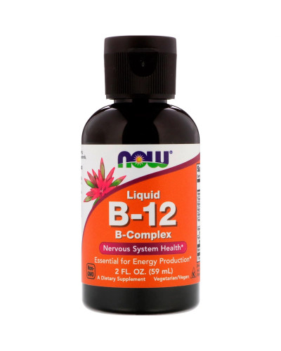 Вітамін B-12 Рідкий, Liquid B-12, Now Foods, 59 мл