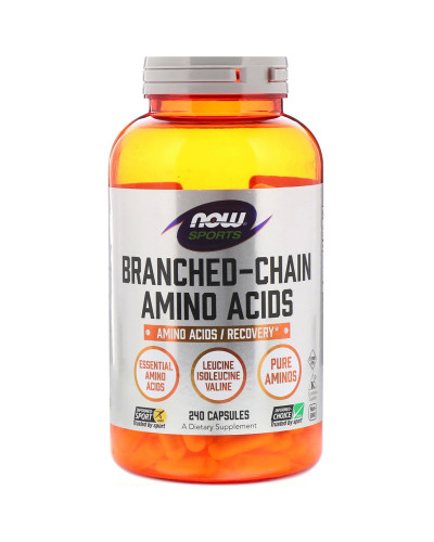Комплекс Аминокислот с Разветвлёнными Цепями, Branched Chain Amino Acids, Now Foods, 240 капсул