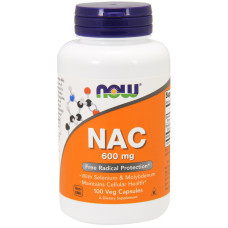 NAC (N-Ацетил-L-Цистеин) 600 мг, Now Foods, 100 вегетарианских капсул