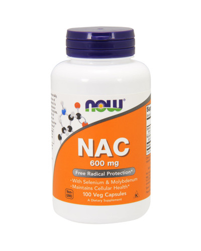 NAC (N-Ацетил-L-Цистеїн) 600мг, Now Foods, 100 вегетаріанських капсул