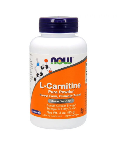 L- Карнитин, L-Carnitine, Now Foods, Порошок, 85 гр
