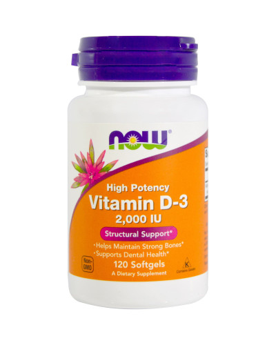 Вітамін D3 2000IU, Now Foods, 120 желатинових капсул