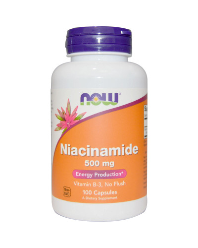 Нiацинамiд (В3) 500мг, Now Foods, 100 капсул