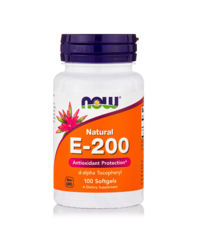 Вітамін E, Е-200, Now Foods, 100 желатинових капсул